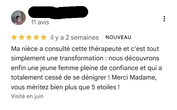Avis Google sur Anne Le Bouëtté Hypnose