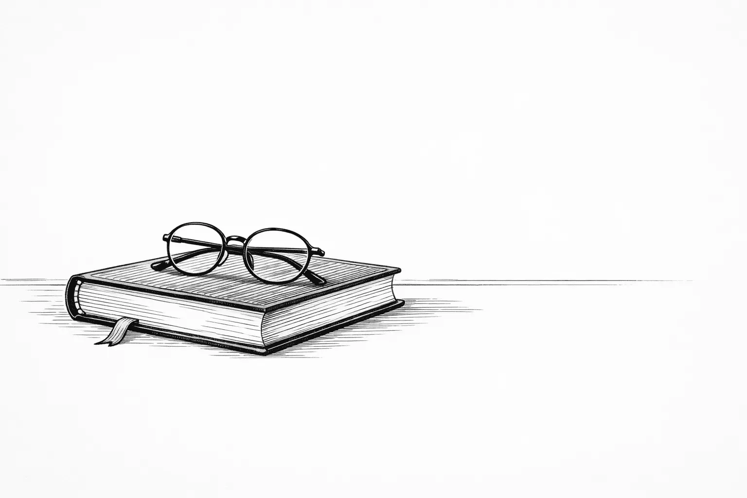 Deuil d’un proche illustré par des lunettes posées sur un livre fermé